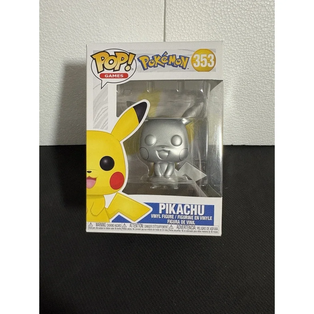 Funko Pop Pokémon Pikachu Silver 25th Anniversary #353
